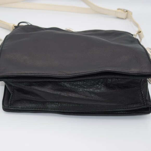 Brighton Black Leather Shoulder Bag with Silver Heart Charm - Picture 14 of 15